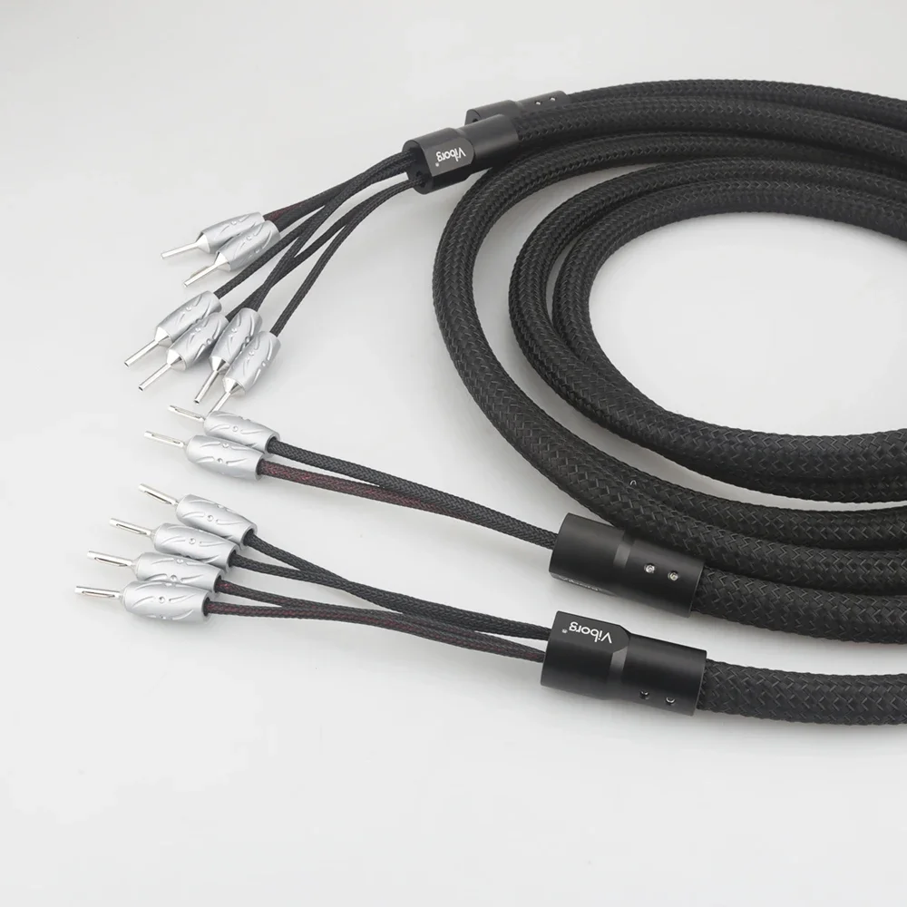 Высококачественный акустический кабель Viborg VS901 с вибризкой типа банан из чистой