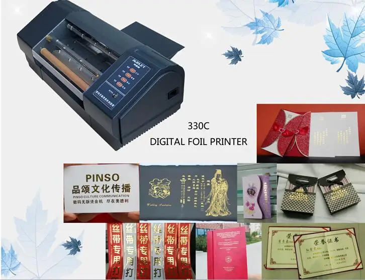 330C Digital diary cover roll paper gold hot foil stamping printing machine printer for license plate in China