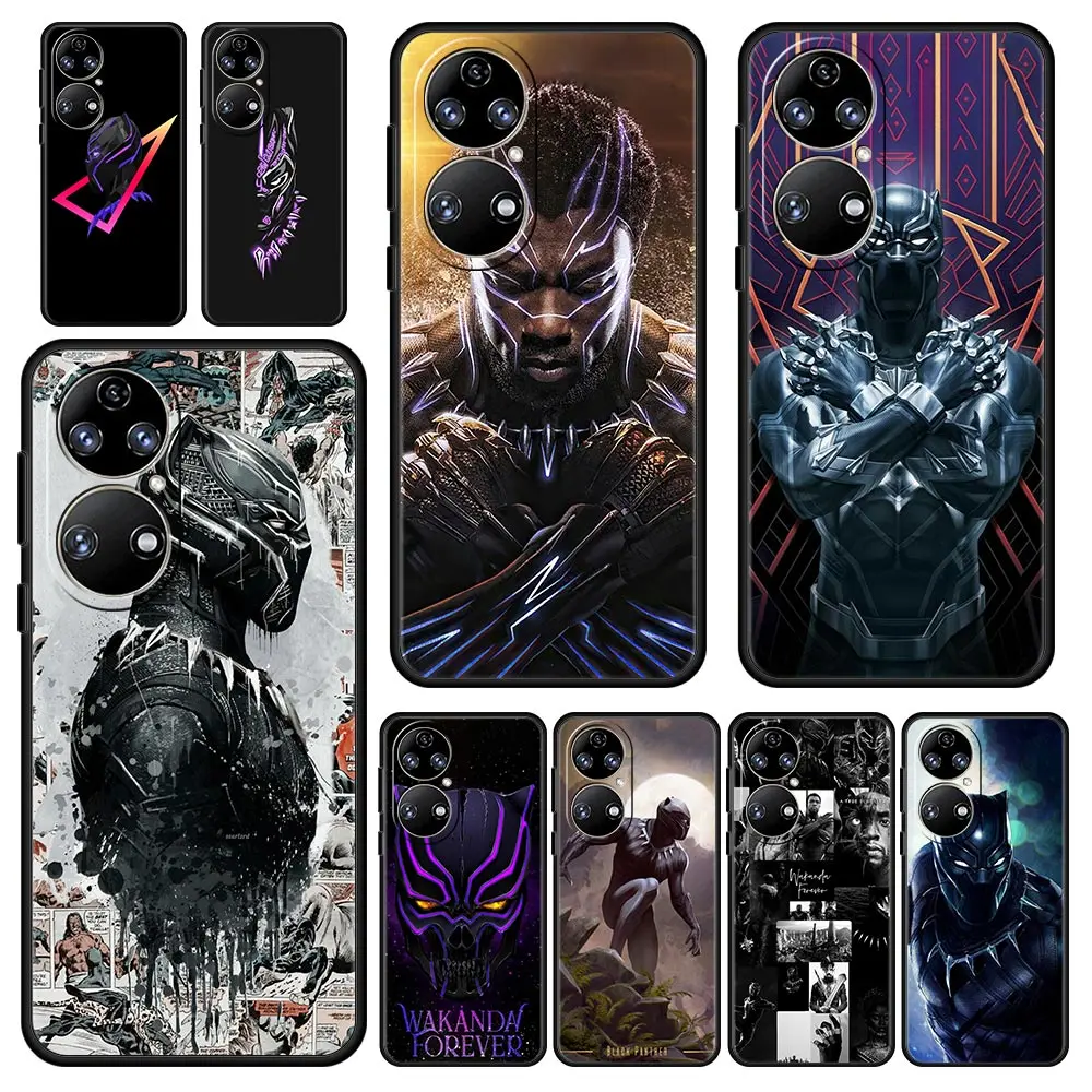 

Cover Case for Huawei P20 P30 P40 P50 Lite E Pro Nova 5T 7i 8i 9 SE Pro Y6 Y7 Y9 P Smart Accessorie Marvel Heroes Black Panther