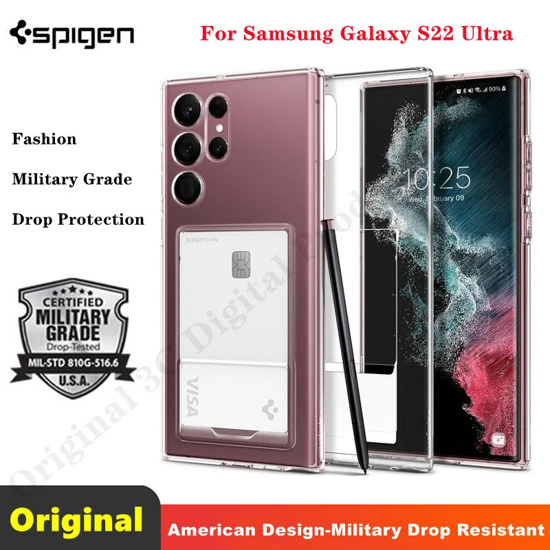 

Чехол для Samsung Galaxy S22 / S22 Plus / S22 Ultra | Spigen [Кристальный слот] чехол с карманом для карт
