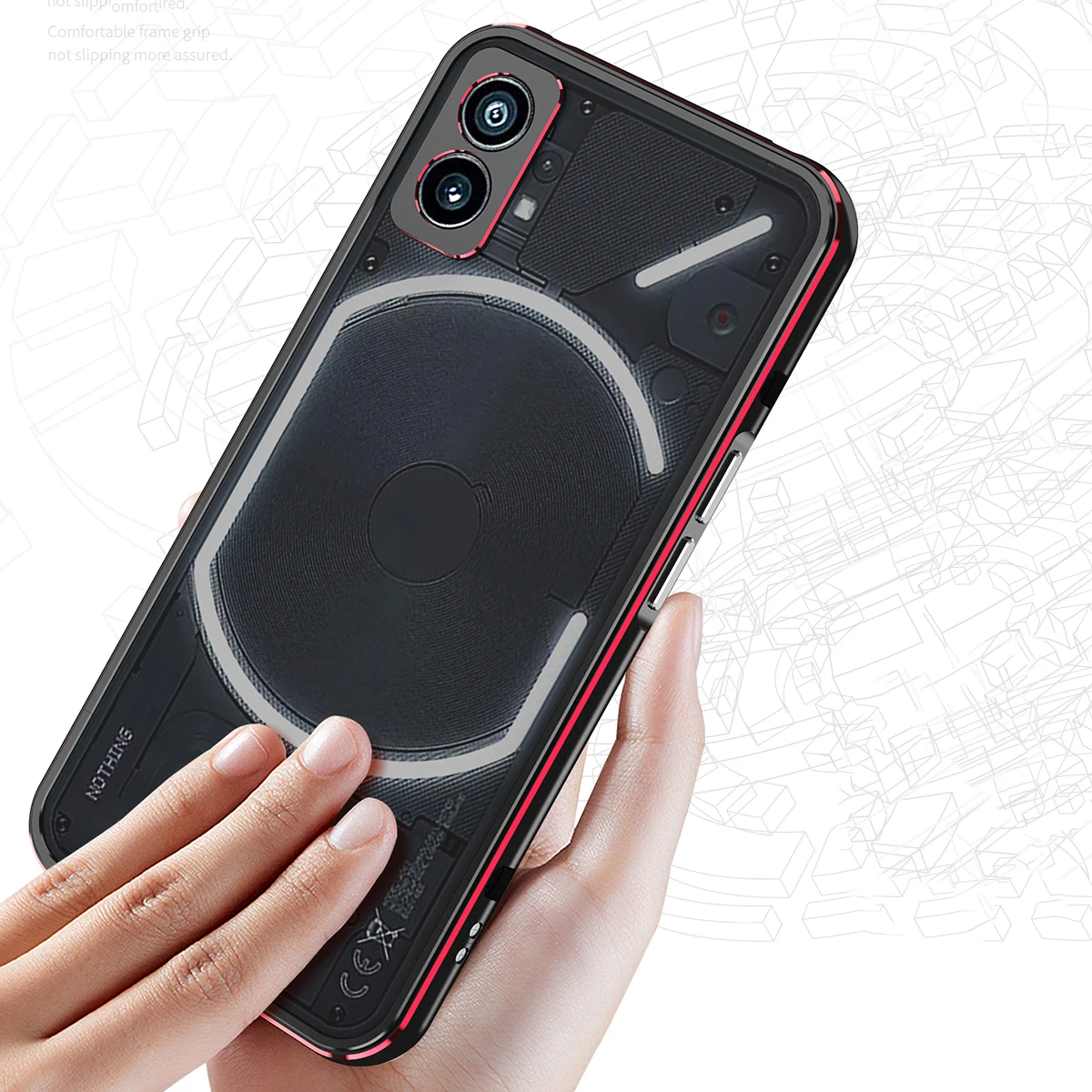 3D Strong Aluminum Alloy Case For Nothing Phone One 1 Metal Bumper Camera Lens Protector Frame Cover For Nothing Phone 1 Coque