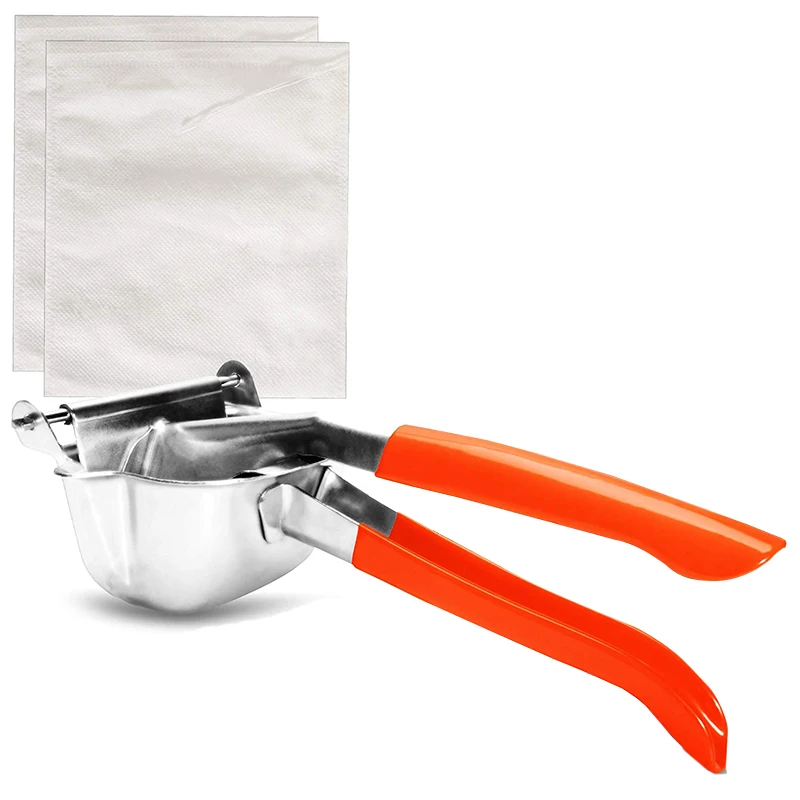 

Stainless Steel Fruit Juicer - Fruit Juicer Squeezer - Heavy Duty Manual Fruit Juicer Squeezer with 2 x Fruit Bags