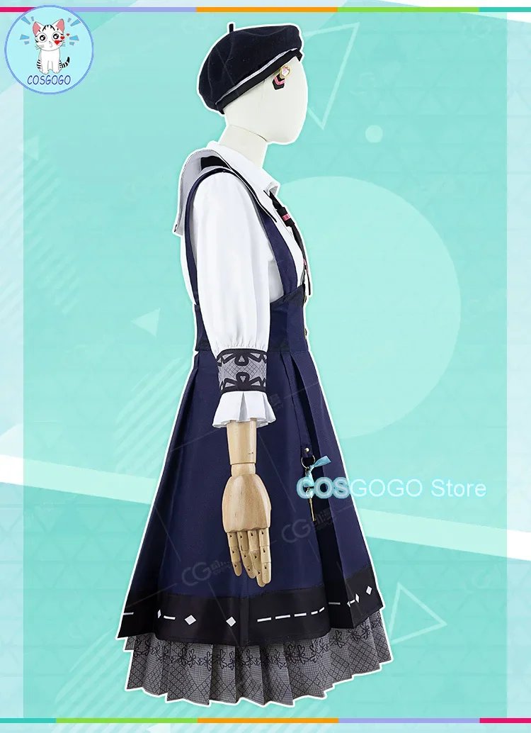 COSGOGO Game PJSK Hinomori Shizuku/Hanasato Minori Косплей Костюм Хэллоуин Наряды Женская Одежда