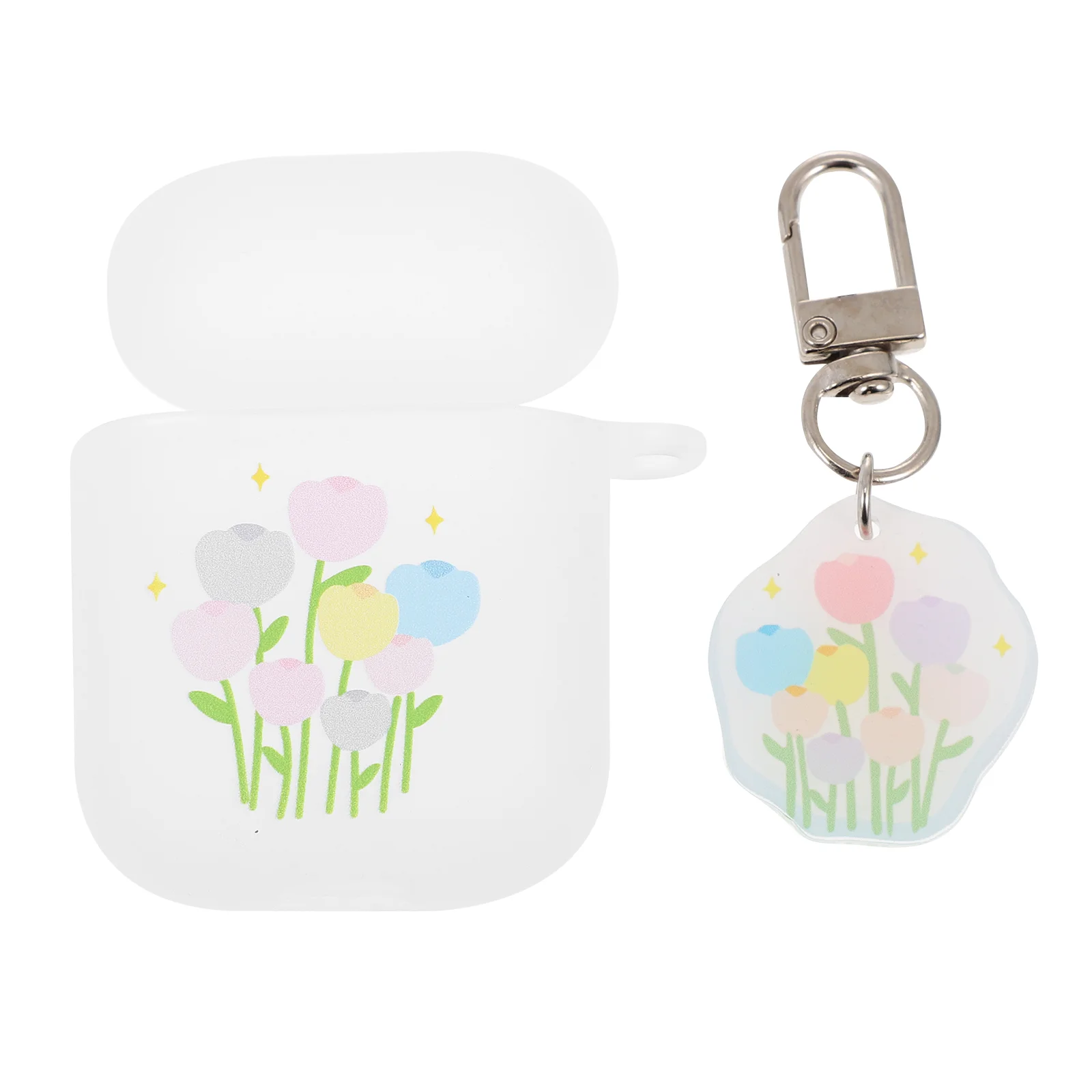 

Earphone Sleeve Cover Flower Pattern Decorative Protector Delicate Earbuds Case