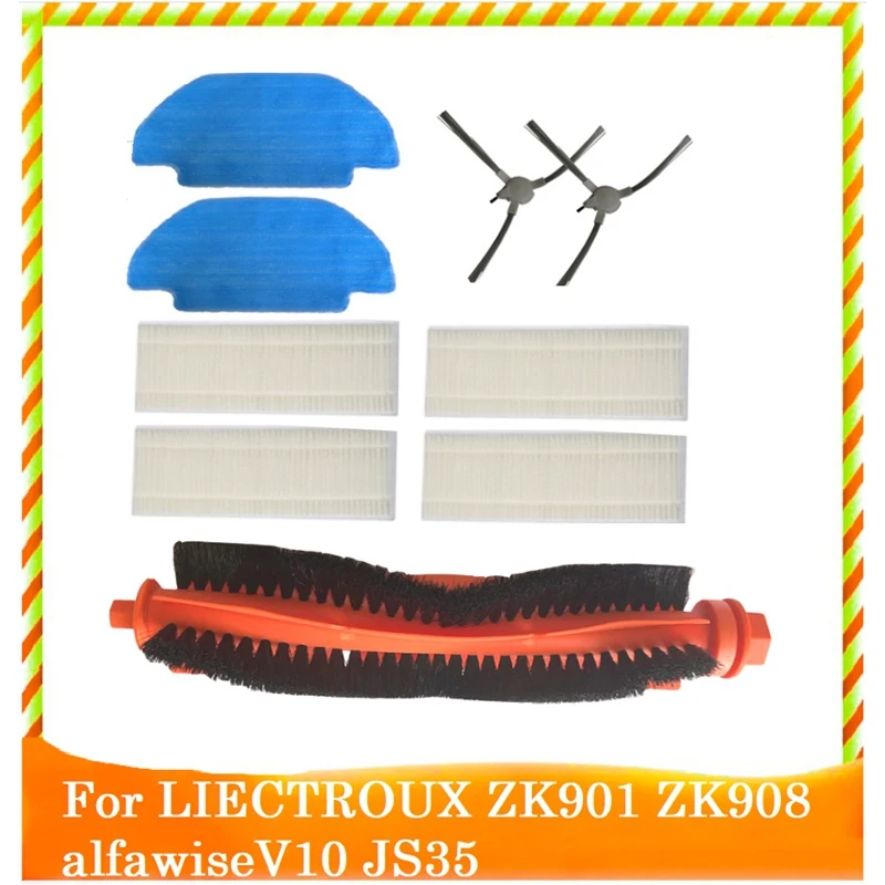 

Аксессуары для робота-пылесоса LIECTROUX ZK901 ZK908 Alfawisev10 JS35, основная боковая щетка, фильтр, швабра