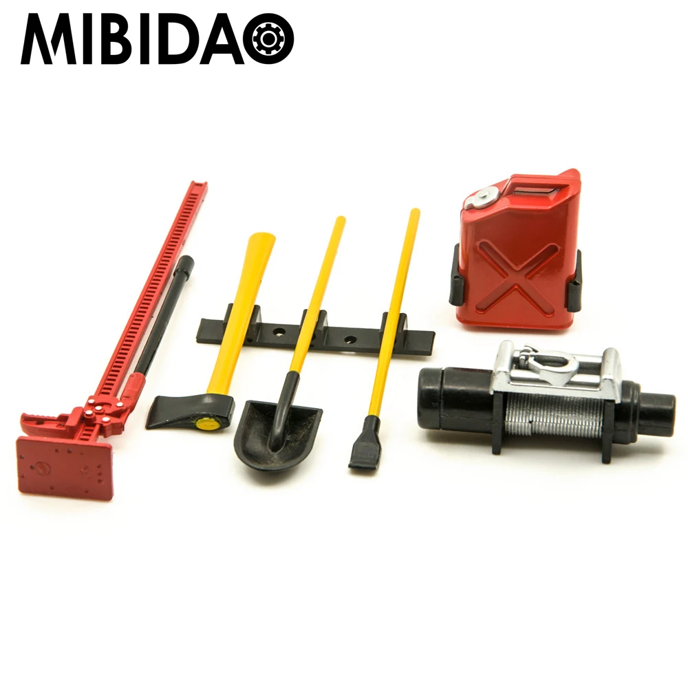 Mibidao 1/10 RC Rock Crawler Accessory Decorative Tool Set for Wraith D90 D110 SCX10
