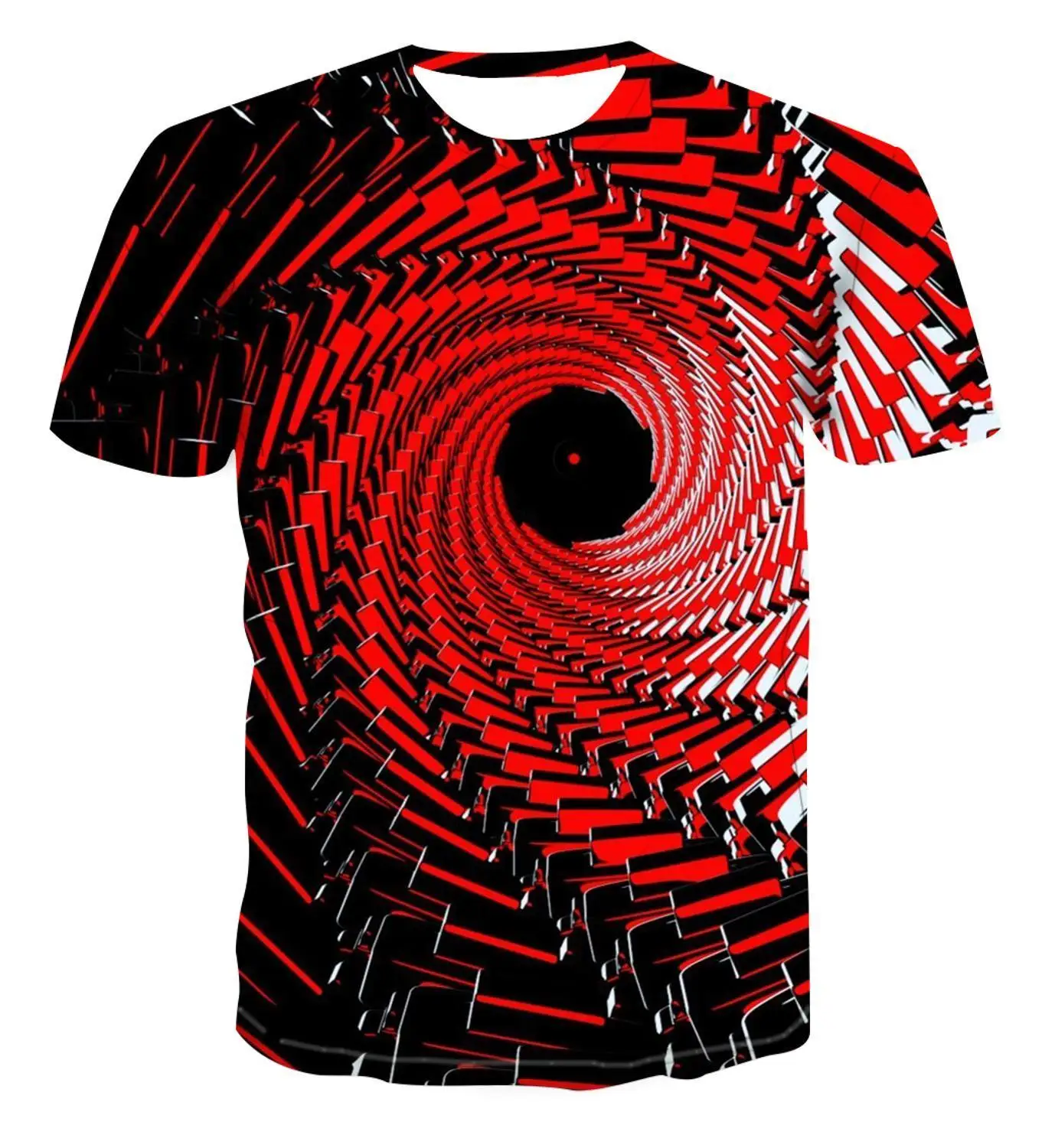 

3d Dynamic Picture T -Shirt Men 'S Printed Geometric T -Shirt Summer T -Shirt Breathable Top Tee Dizzy T-Shirt Couple Clothing