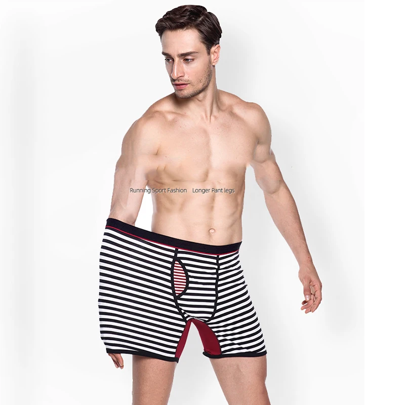 4 Pcs/Lot High-End High-Quality Cotton Men's Underwear Fat Guy Lengthened Sports Boxer Plus Size Men's Boxer Briefs
