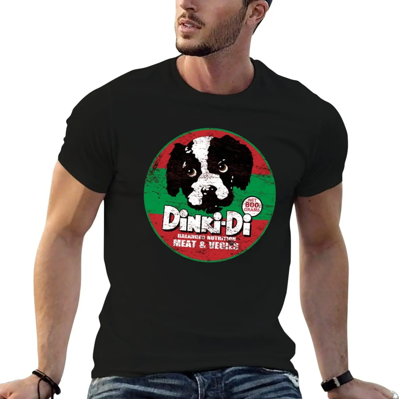 Фото Футболка Dinki Di Dog Food, футболки с индивидуальным принтом для мужчин, футболки с графическим рисунком, футболки с принтами №1