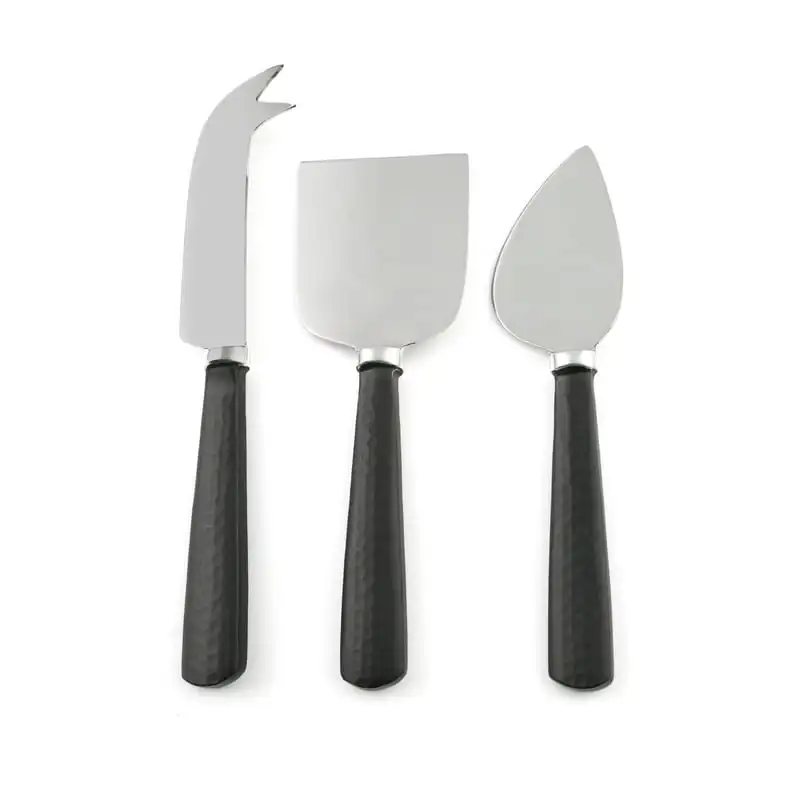 

Steel/Aluminum Black Handle Cheese Knives Set of 3 Spoon Mini spoon Tableware Spoons