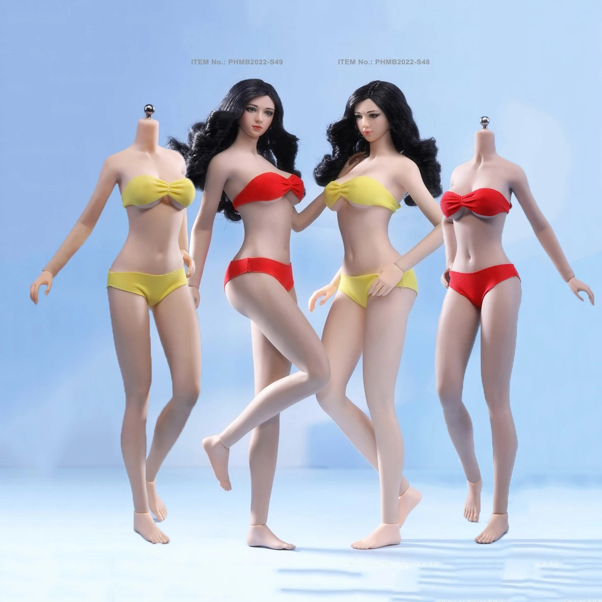

Tbleague PHMB2022-S48 S49 1/6 Steel Seamless Female Body with Detachable Feet Hand Pale/Suntan Action Figure Doll Toy