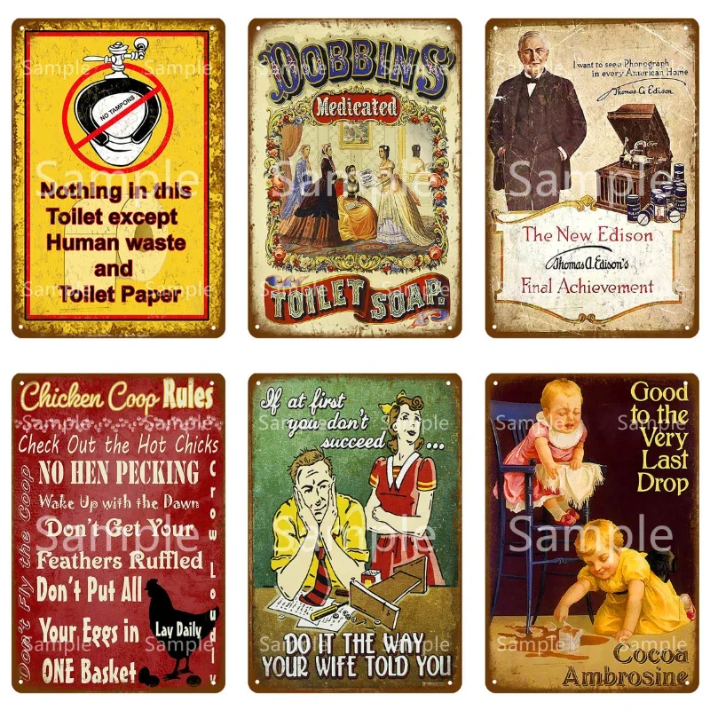 Винтажная металлическая табличка кухонный планшет топпер настенный декор для