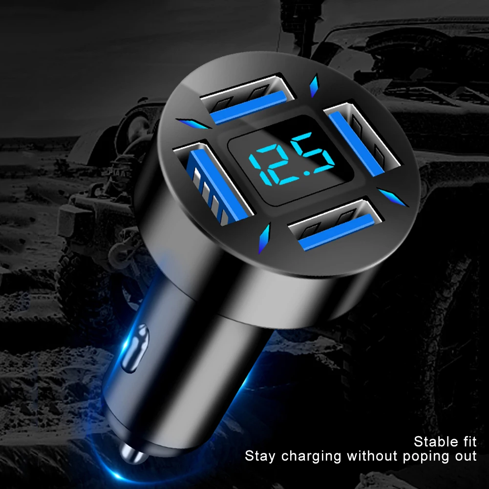 

Автомобильное зарядное устройство с 4 USB-портами, 66 Вт