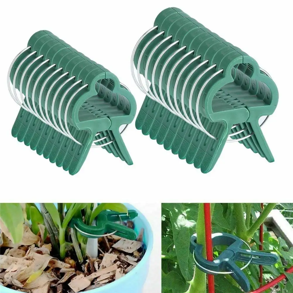 

20pcs Plant Support Clips Flower and Vine Garden Tomato Plant Support Clips for Supporting Stems Vines Grow Upright Climbing