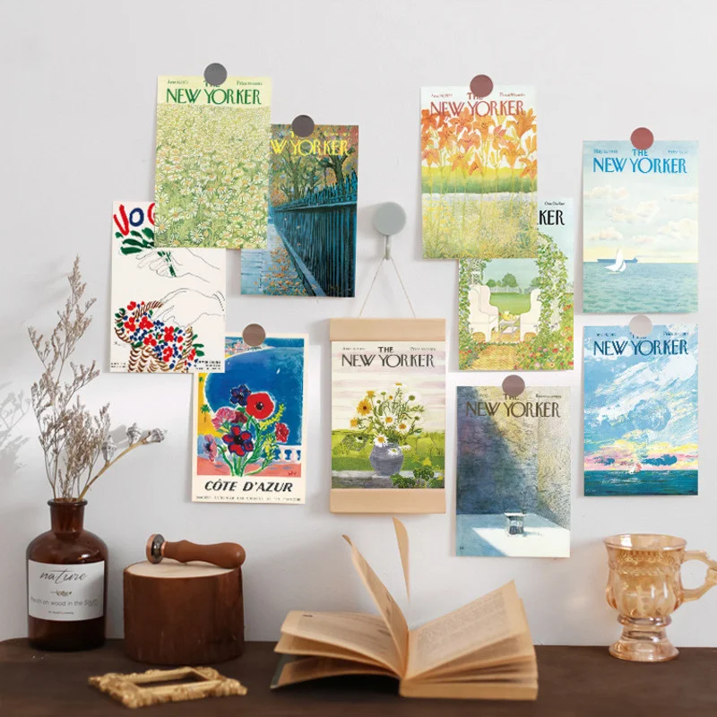

Ins New York Scenery Decoratiove Pictures Flower Artistic Postcards Diy Home Decor Background Wall Card Photo Props 15 Sheets