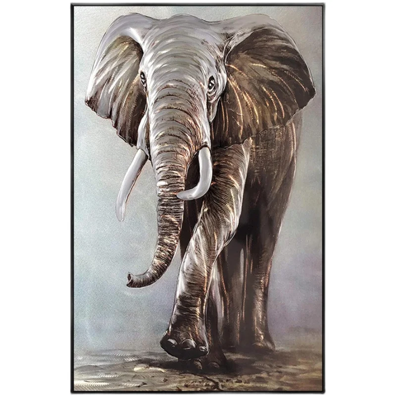 

Слон ручной работы, трехмерная абстрактная современная простота, коридор, декоративная живопись, гостиная, одиночная картина с животными