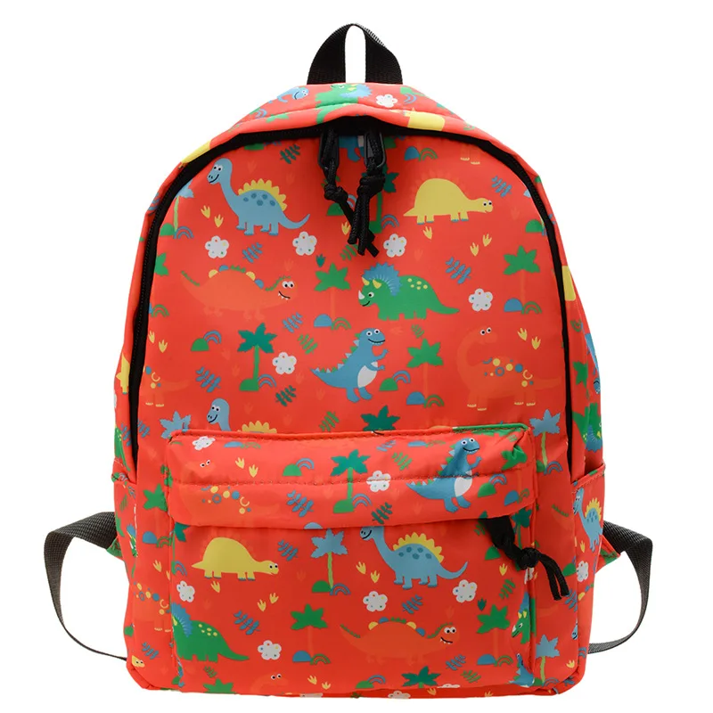 Children's Schoolbag Cartoon Dinosaur Print Kindergarten Backpack 3-6 Years Old Boys and Girls Leisure Load Reduction Backpacks