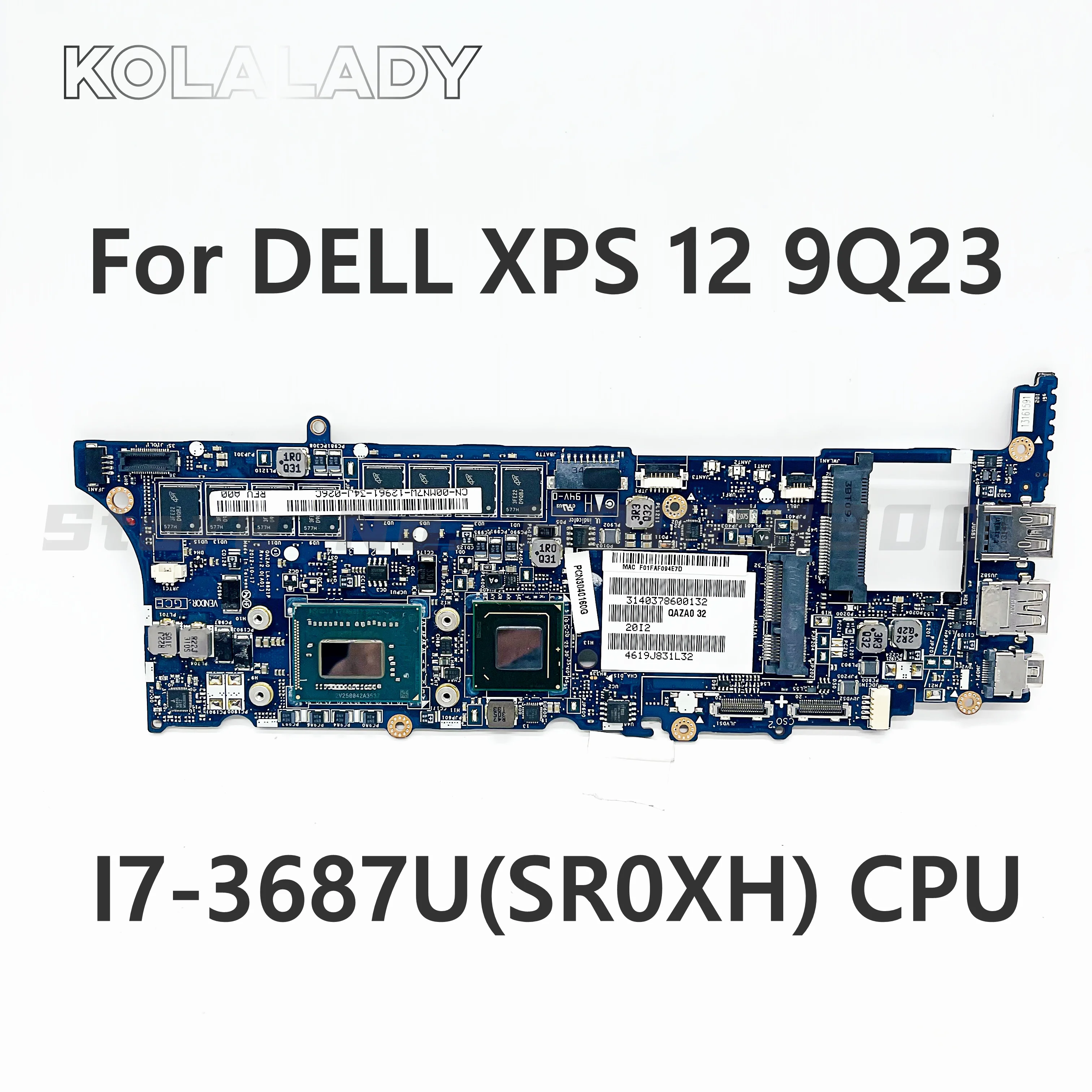 

QAZA0 LA-8821P для DELL XPS 12 9Q23 материнская плата для ноутбука с I7-3687U(SR0XH) CPU RAM 8GB Материнская плата 100% полностью протестирована