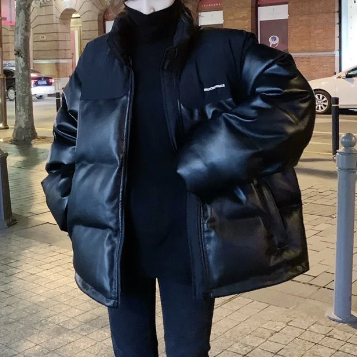 

PU Leather Parkas Winter Clothes Women Jackets for Women 2022 Manteau Femme Hiver