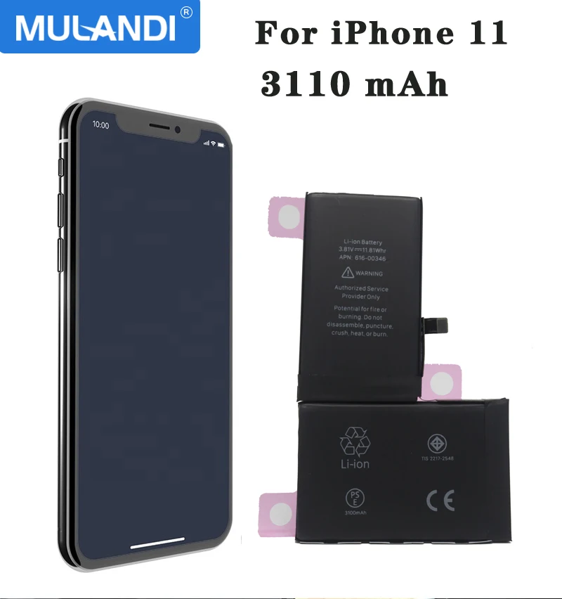 

Многофункциональный аккумулятор с реальной емкостью 3110 мАч для iPhone 11 IP11, оригинальный аккумулятор большой емкости, перезаряжаемый аккумул...