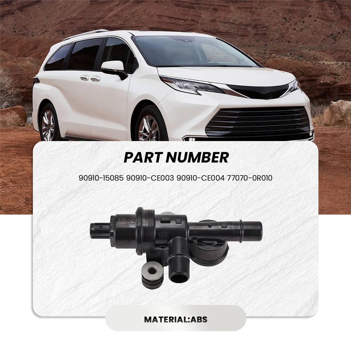 Подходит для Toyota Lexus Sienna автомобильный карбоновый бак Соленоидный клапан 90910-15085