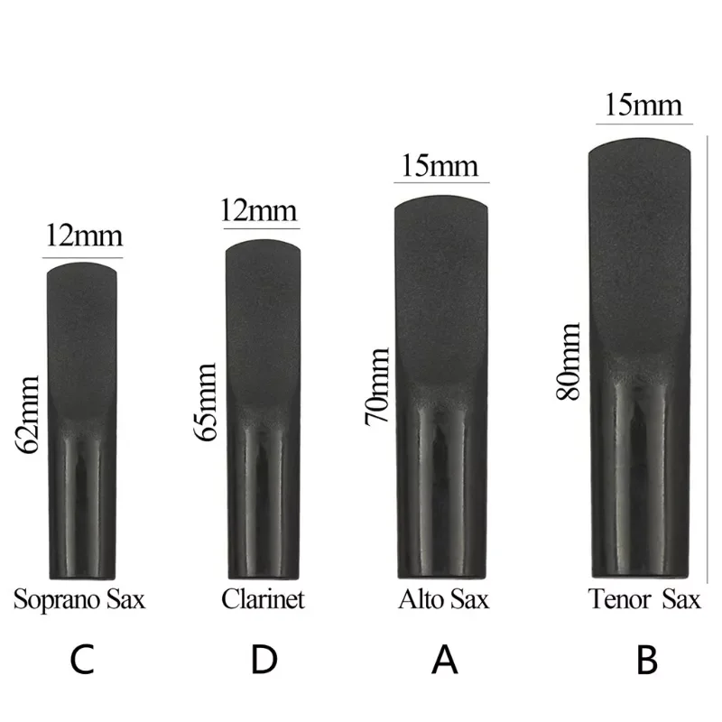 

Clarinet Saxophone Resin Reeds Black Mouthpiece Reed Strength 2.5 for Alto/Tenor/Soprano Sax Saxophone Accessories