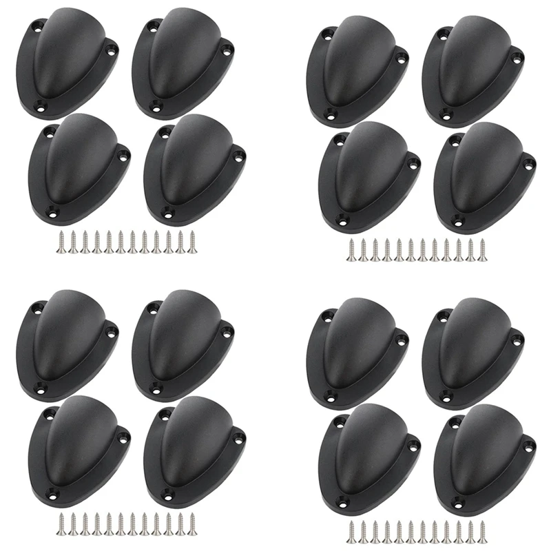 

16 Pcs Nylon 2.5Inch Marine Wire Cable Vent Cover, Clamshell Vent For Boat,Smooth Edge Thickness 1/8Inch,Wire Vent Cover