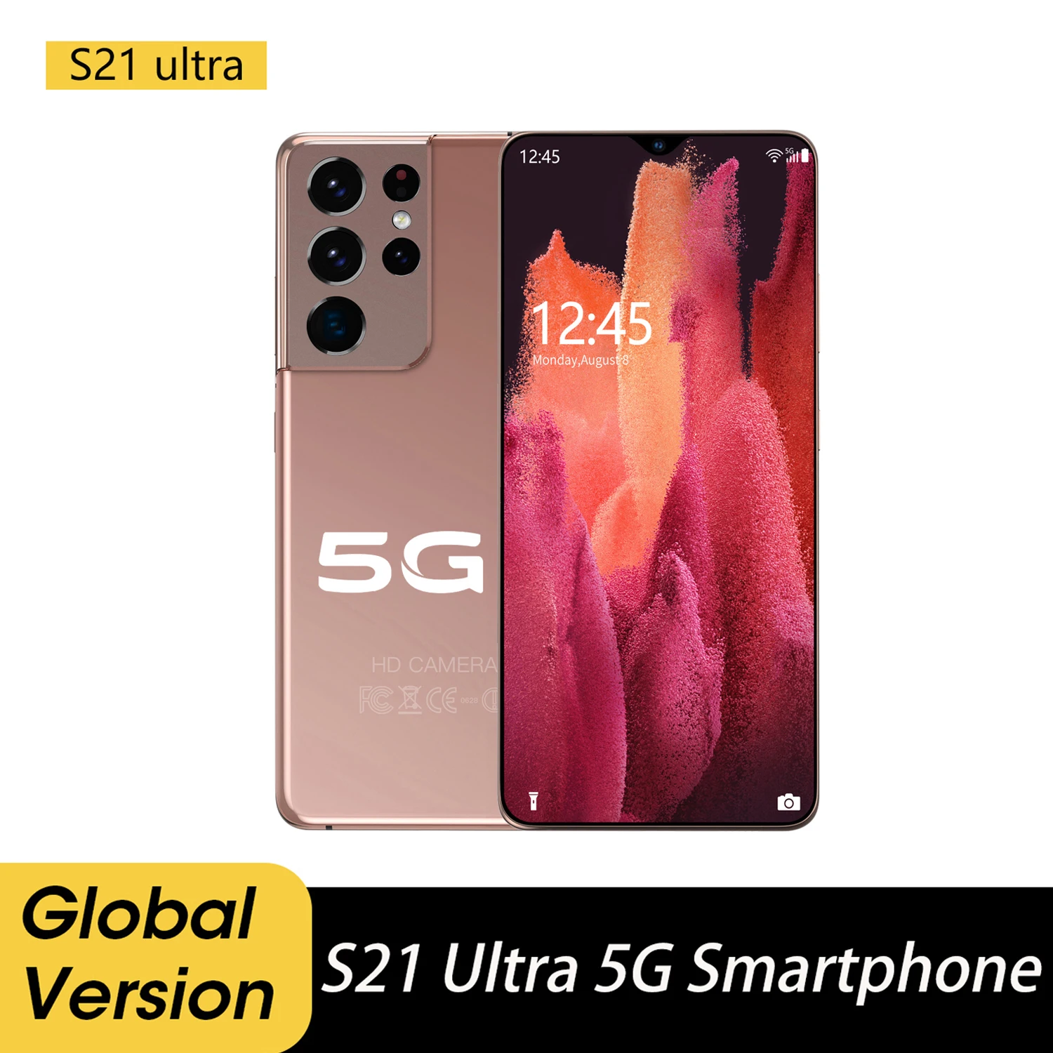 

2022 Global Version S21 Ultra 5G Smartphone 16GB+512GB Android 6800mAh Battery 24MP+48MP HD Camera 6.7-Inch Full Screen Phone