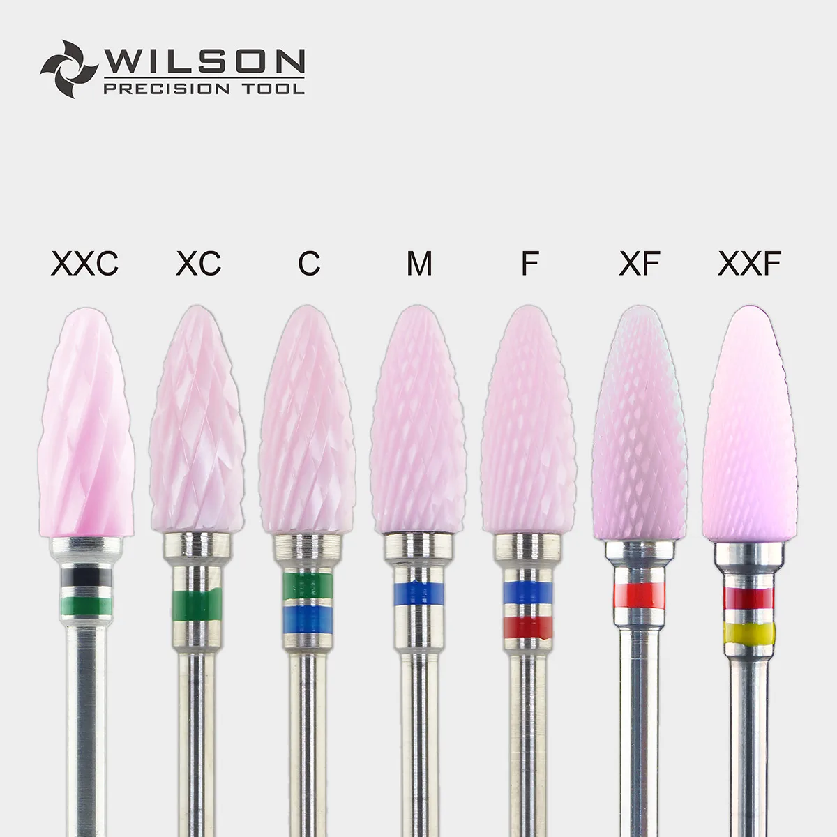 WilsonDental Burs Bullet Shape 6.0mm-Cross Cut - Pink Ceramic - (6430201-6430801) - Zirconia Ceramic Dental Burs