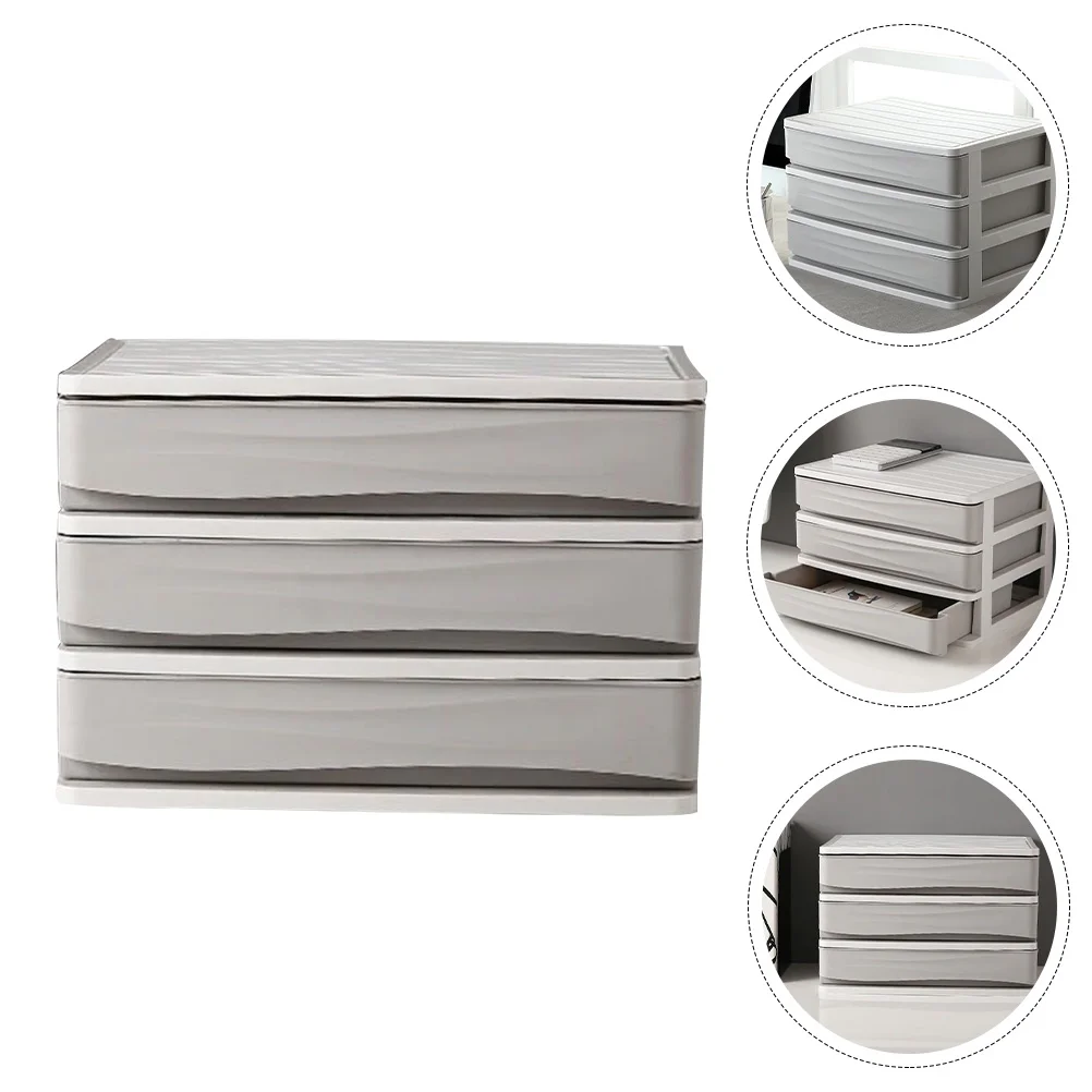 

Jewelery Organizer Jewelry Drawer Storage Container File Cabinets Desktop Multi-layer Holder Document Plastic Office