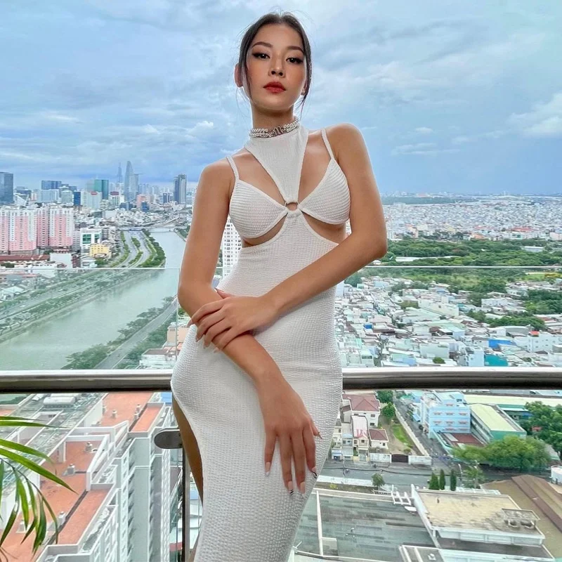 

Сексуальное асимметричное Хлопковое платье нового дизайна с вырезами