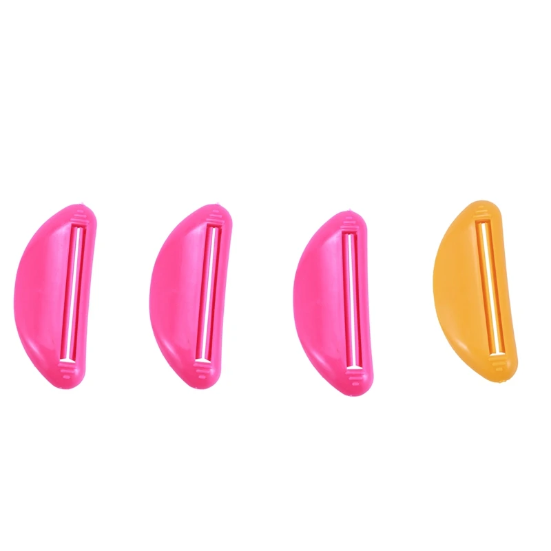 

4 Pcs Plastic Tube Squeezer Toothpaste Dispenser Holder Rolling Bathroom Extract