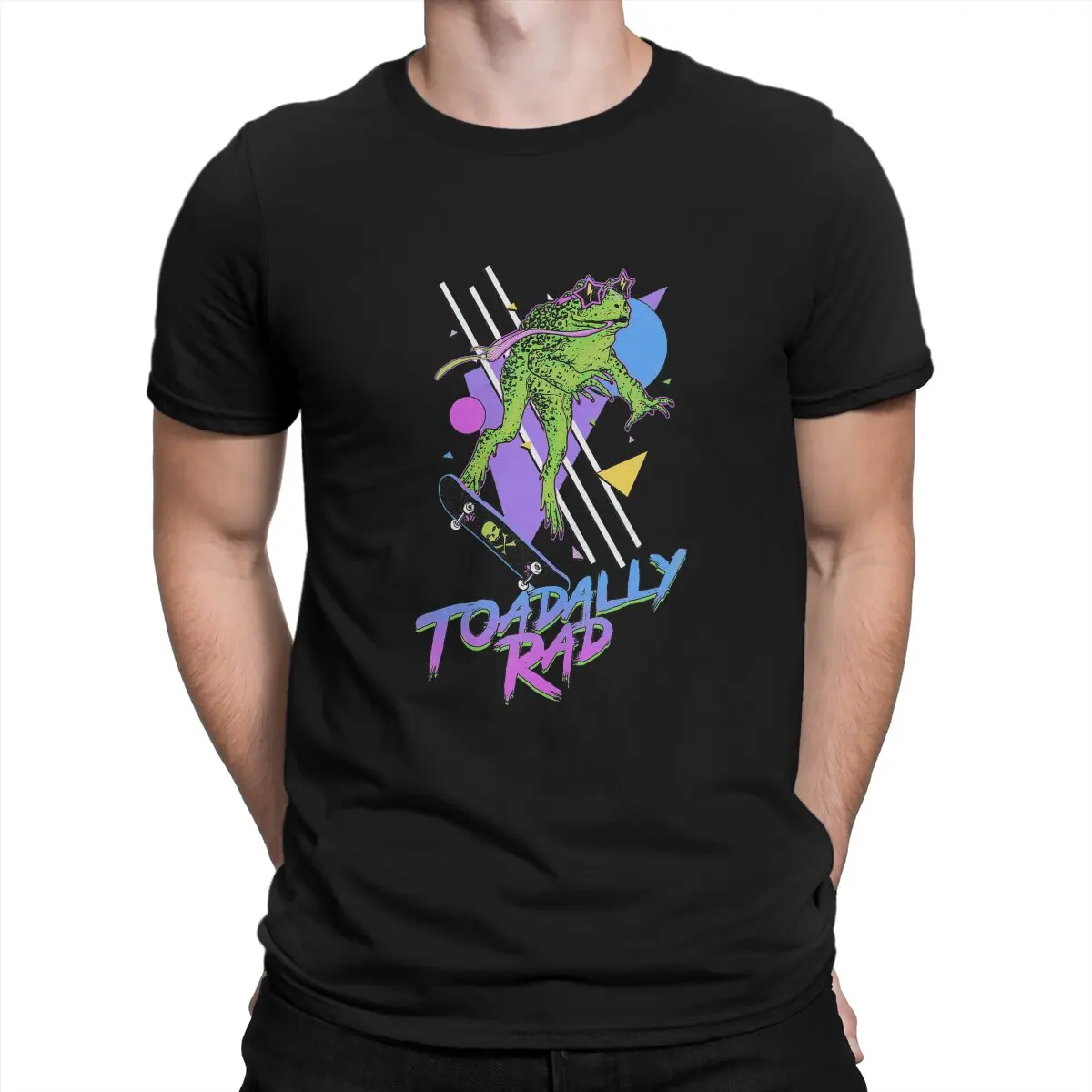 Dinosaur Toadally Rad T Shirt Polyester Fashion Men Tees Summer Clothing Harajuku O-Neck TShirt