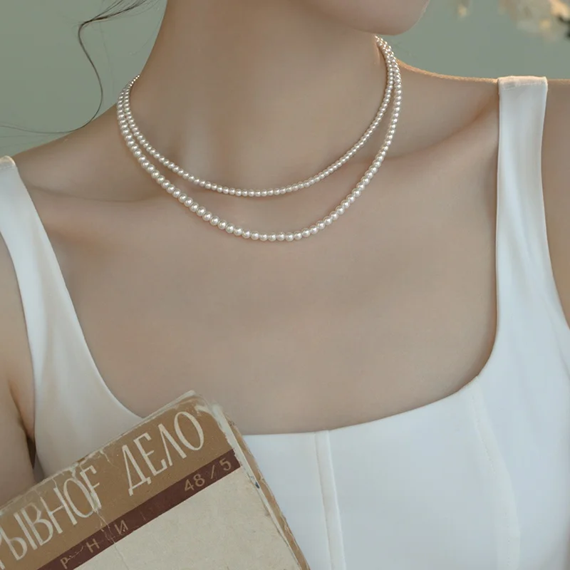 Женское ожерелье с маленьким рисовым зерном Shijia стерлинговое 925 пробы новинка 2024