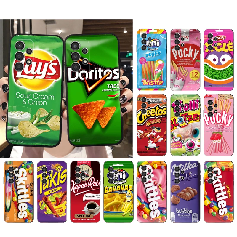 

Snacks Chocolate Biscuit Milk Case for Samsung Galaxy A73 A13 A22 A32 A71 A33 A52 A53 A72 A73 A51 A31 A23 A34 A54 A52 A53S