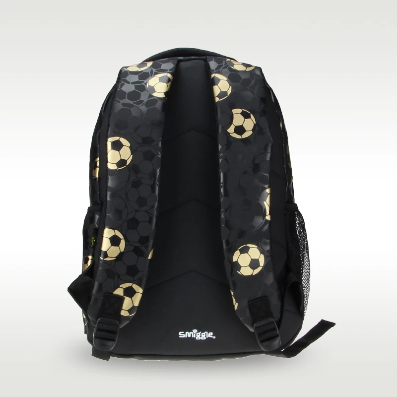 Australian Original Smiggle Children's Schoolbag Golden Football Boy Backpack PU Waterproof 8-12 Year 16L