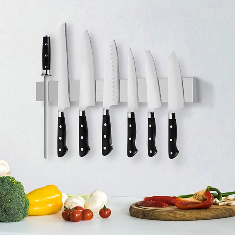 

Knife Stand Magnetic Knife Holder Wall-Mounted Storage Rack Home Magnet Multi-purpose Kitchen Tool Kitchen Organizer