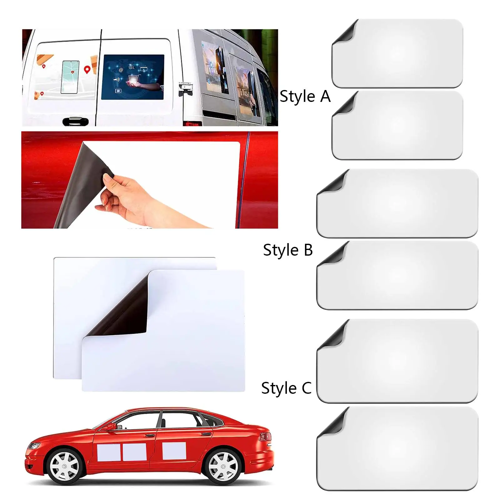 2 шт. пустые магниты толщина 30 мил гибкий пустой автомобильный магнит набор