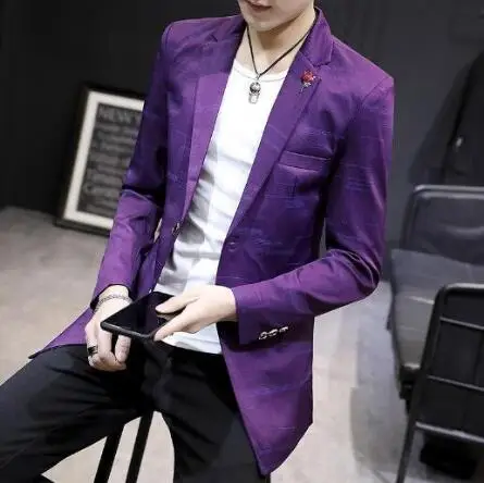 

men's jacket slim slim fit casual suit trend Coat blazer top