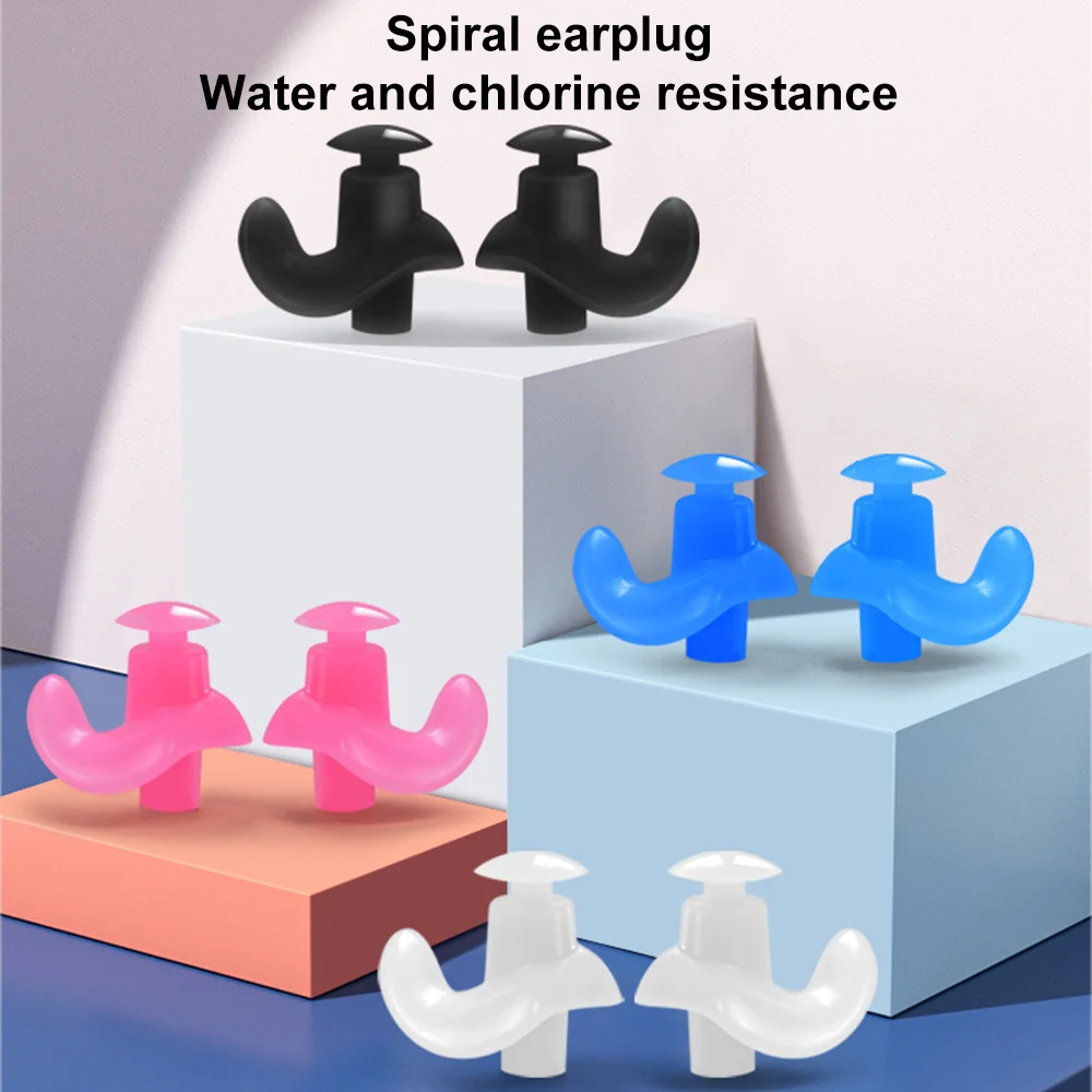 

Swimming Silicone Nose Clip Spiral Earplug Set Spiral Noise-cancelling Earplug Hearing Protection Travelling Earplugs for Ear