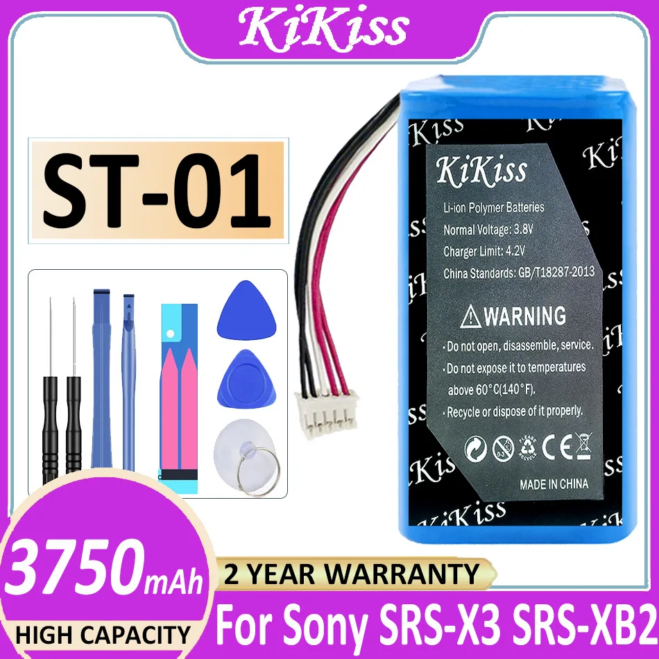 

Original 3750mAh KiKiss Battery ST-01 ST-02 for Sony SRS-X3 SRS-XB2 Bateria
