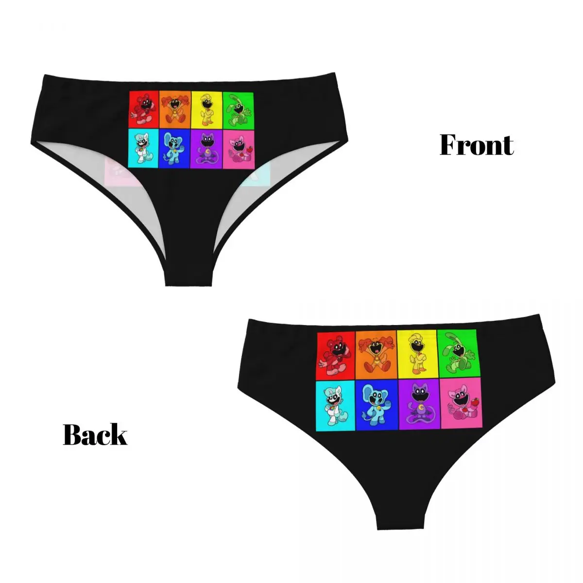 Красочные улыбающиеся трусики с большим ртом на заказ женские дышащие