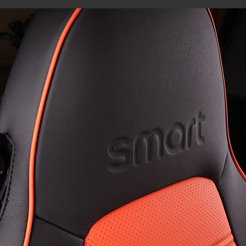 Фото 2008-25 автомобильный кожаный защитный чехол на сиденье, подушка с полной оберткой, аксессуары для интерьера для Mercedes Smart 451 453 fortwo №5