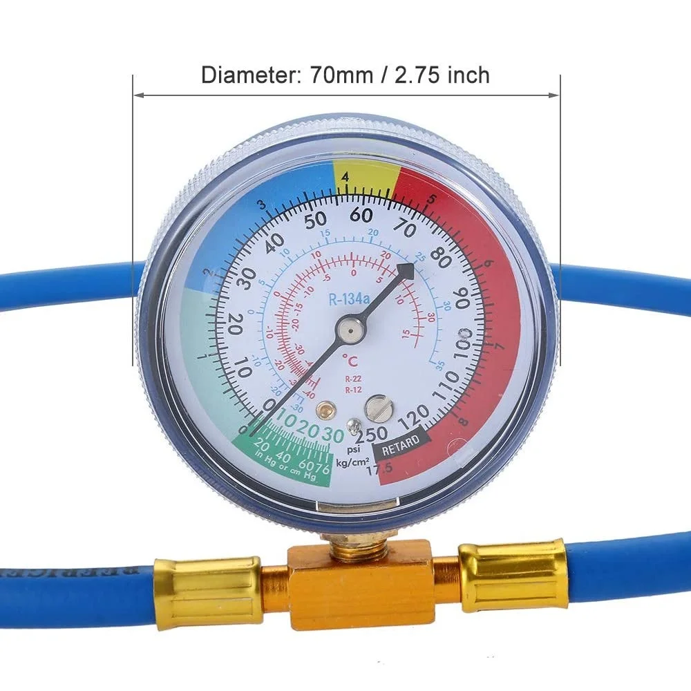 AC R134A комплект шлангов для заряда хладагента 59 дюймов с манометром 1/4 дюйма порт SAE