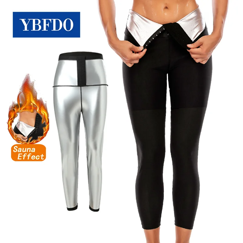 

YBFDO Body Shaper Pants Sauna Shapers Hot Sweat Sauna Effect Slimming Pants Fitness Short Shapewear Workout Gym Leggings Fitness