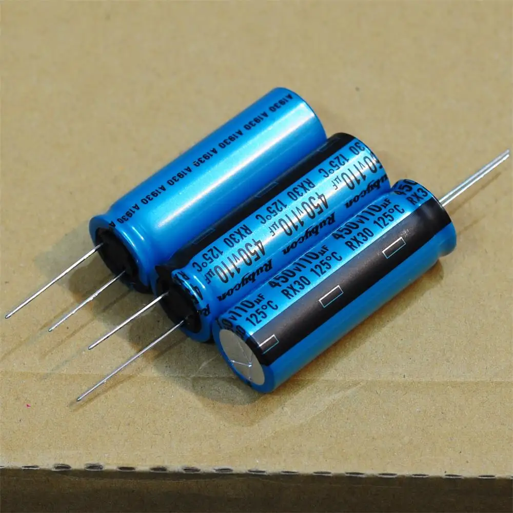 10pcs/lot original box Rubycon 450V 110UF RX30 18x51mm 125c° fever high voltage aluminum electrolytic capacitor free shipping