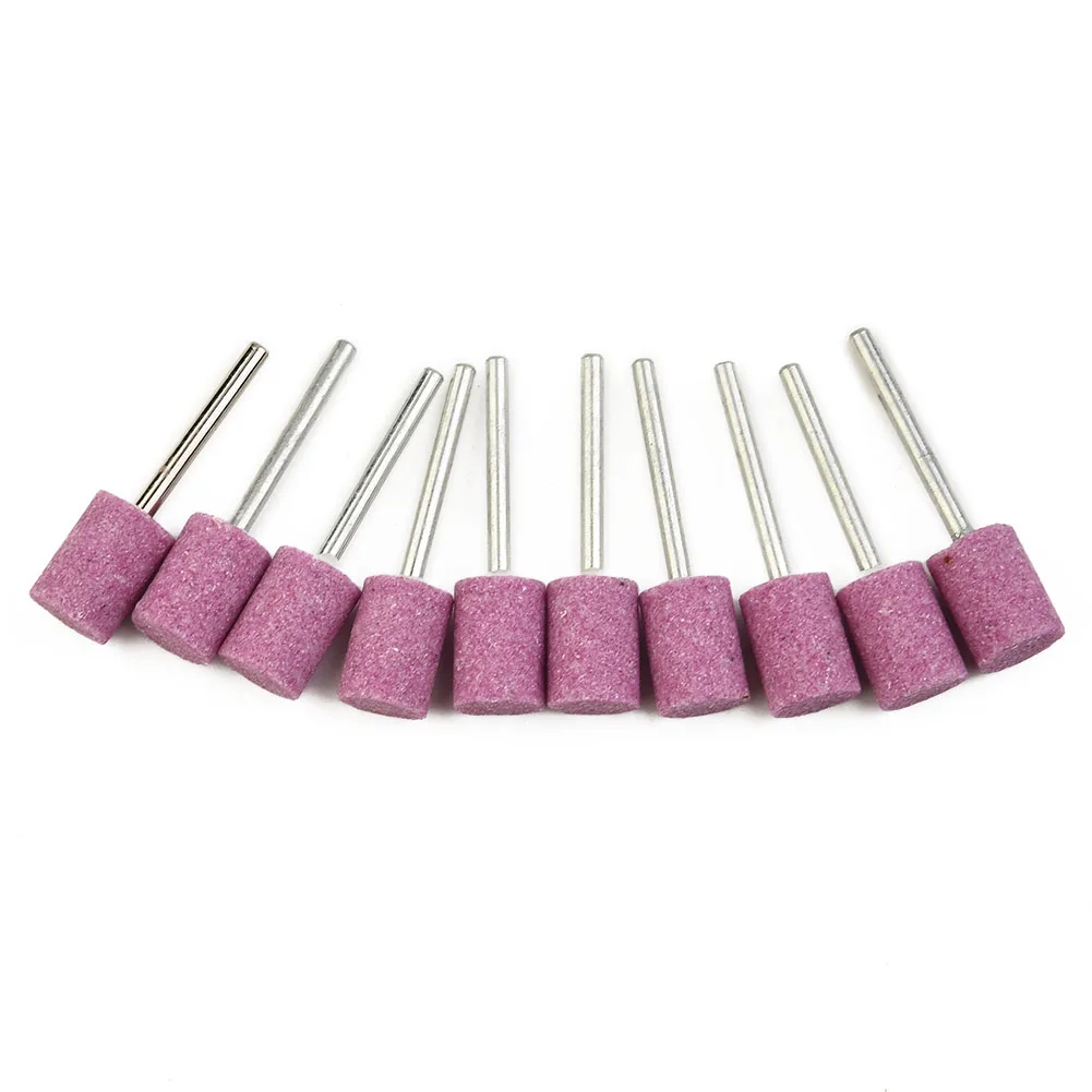 

Polishing Abrasive Mounted Stones High hardness Tool Wood 10pcs 12mm Chrome Corundum Cylinder Grinding Head 2020