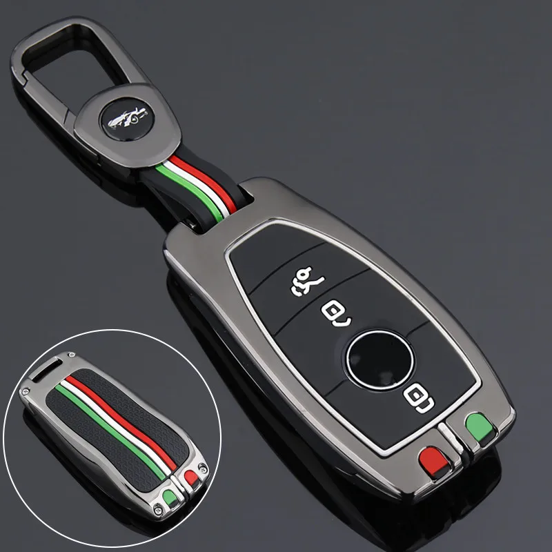 

Car Key Case Cover Key Bag For Mercedes Benz A C E S Class W221 W177 W205 W213 Car-Styling Holder Shell Keychain Accessories