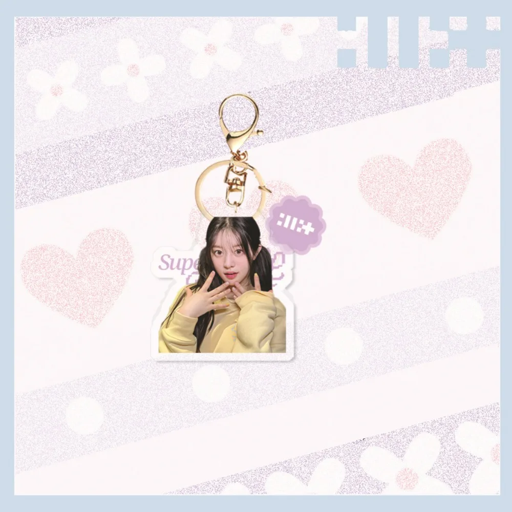 KPOP ILLIT новый альбом супер реальный я акриловый брелок для ключей YUNAH MINJU MOKA WONHEE IROHA