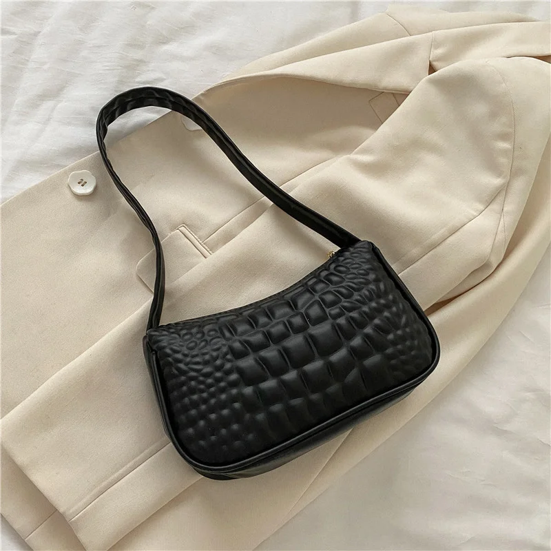 

Новинка 2023, женская сумка для подмышек из искусственной кожи, однотонные сумки в стиле ретро, модные роскошные дизайнерские маленькие сумки на плечо для девушек